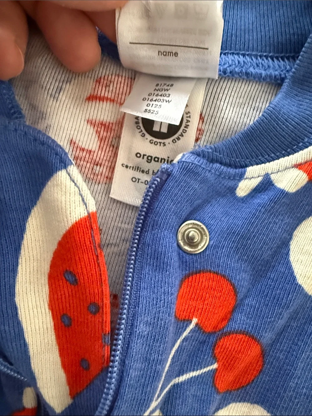 Hanna Andersson Fruit Organic Cotton One Piece Shorts Pajamas Size 60 3-6 Months